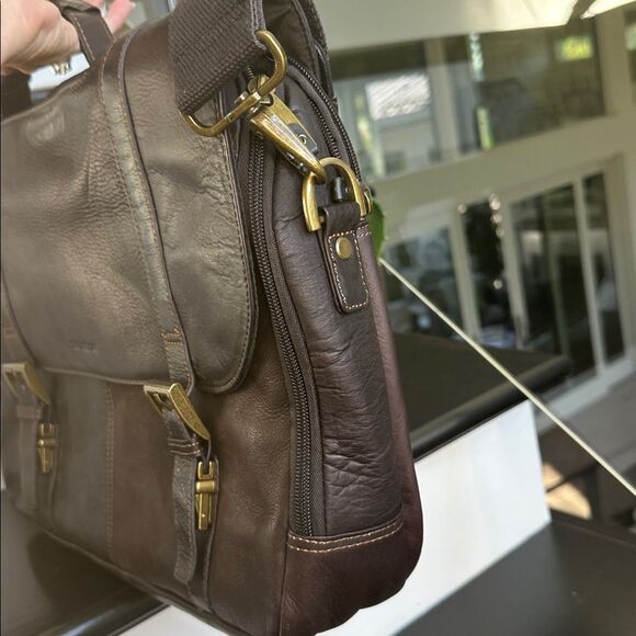 Samsonite genuine leather messenger briefcase business laptop bag luxurious - Picture 5 of 14
